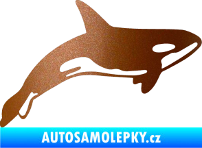 Samolepka Kosatka 001 pravá měděná metalíza