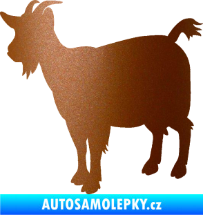 Samolepka Koza 001 levá měděná metalíza
