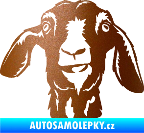 Samolepka Koza 003 levá měděná metalíza