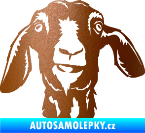 Samolepka Koza 003 pravá měděná metalíza