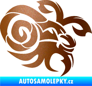 Samolepka Kozoroh 003 pravá měděná metalíza