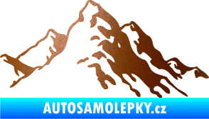 Samolepka Krajina hory 006 pravá měděná metalíza