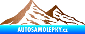 Samolepka Krajina hory 009 pravá měděná metalíza