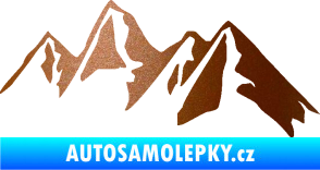 Samolepka Krajina hory 015 pravá měděná metalíza