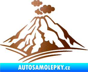 Samolepka Krajina hory 018 pravá měděná metalíza