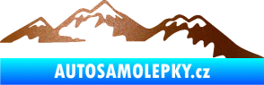 Samolepka Krajina hory 020 pravá měděná metalíza