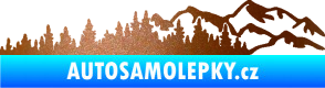 Samolepka Krajina hory 030 pravá měděná metalíza