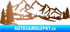 Samolepka Krajina hory 038 levá měděná metalíza
