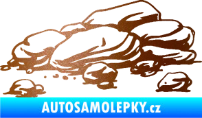 Samolepka Krajina kameny 001 měděná metalíza