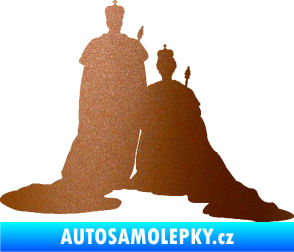 Samolepka Král a královna  měděná metalíza