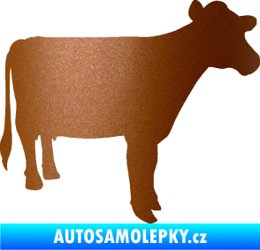 Samolepka Kráva 001 pravá měděná metalíza