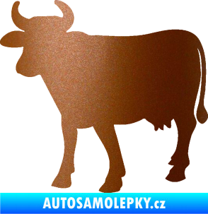 Samolepka Kráva 002 levá měděná metalíza