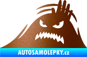 Samolepka Kuk 005 levá vzteklý šmírák měděná metalíza