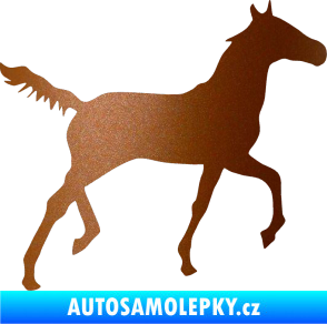 Samolepka Kůň 011 pravá měděná metalíza