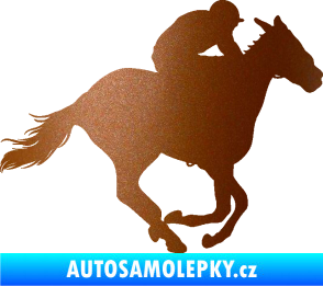 Samolepka Kůň 035 pravá měděná metalíza
