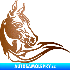 Samolepka Kůň 085 pravá měděná metalíza