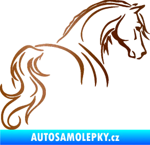 Samolepka Kůň 104 pravá měděná metalíza