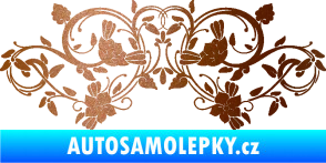 Samolepka Květina dekor 026 měděná metalíza