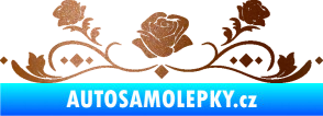 Samolepka Květina dekor 039 růžičky měděná metalíza