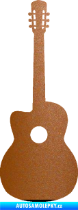 Samolepka Kytara akustická měděná metalíza