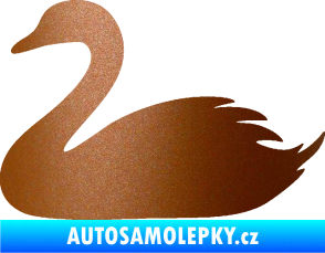 Samolepka Labuť 001 levá měděná metalíza