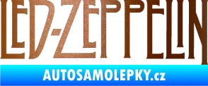 Samolepka Led Zeppelin měděná metalíza
