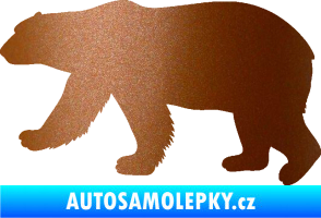 Samolepka Lední medvěd 002 levá měděná metalíza