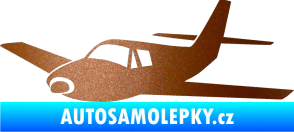 Samolepka Letadlo 001 levá měděná metalíza