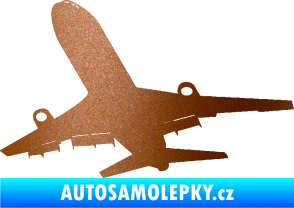 Samolepka Letadlo 007 levá měděná metalíza