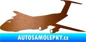 Samolepka Letadlo 008 levá měděná metalíza