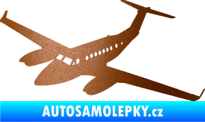 Samolepka Letadlo 010 levá měděná metalíza
