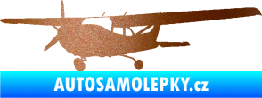 Samolepka Letadlo 014 levá měděná metalíza