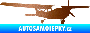 Samolepka Letadlo 014 pravá měděná metalíza