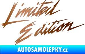 Samolepka Limited edition 001 měděná metalíza