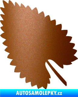 Samolepka List 001 levá měděná metalíza