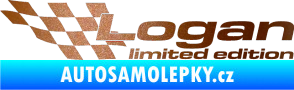 Samolepka Logan limited edition levá měděná metalíza