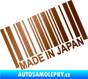 Samolepka Made in Japan 003 čárový kód měděná metalíza