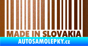 Samolepka Made in Slovakia čárový kód měděná metalíza