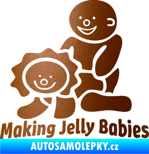Samolepka Making jelly babies měděná metalíza