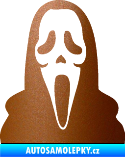 Samolepka Maska 001 scream měděná metalíza