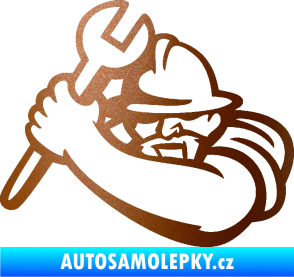Samolepka Mechanik 001 levá měděná metalíza