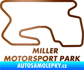 Samolepka Okruh Miller Motorsport Park outer měděná metalíza