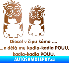 Samolepka Mimoňi měděná metalíza