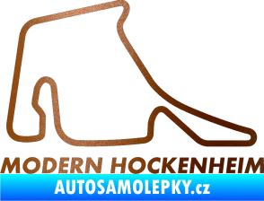 Samolepka Okruh Modern Hockenheim měděná metalíza