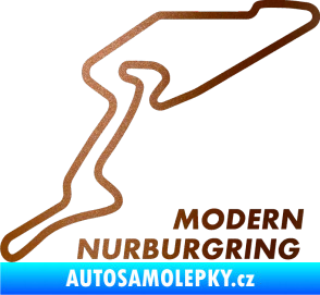 Samolepka Okruh Modern Nurburgring měděná metalíza
