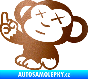 Samolepka Monkey Fuck Off JDM levá měděná metalíza