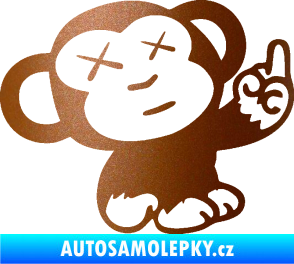 Samolepka Monkey Fuck Off JDM pravá měděná metalíza