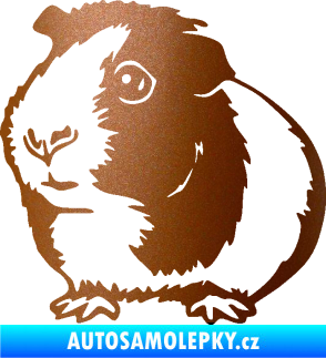 Samolepka Morče 003 levá měděná metalíza