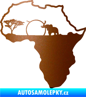 Samolepka Motiv Afrika 002 slon měděná metalíza
