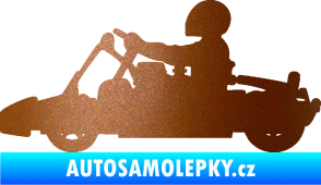 Samolepka Motokára 001 levá měděná metalíza
